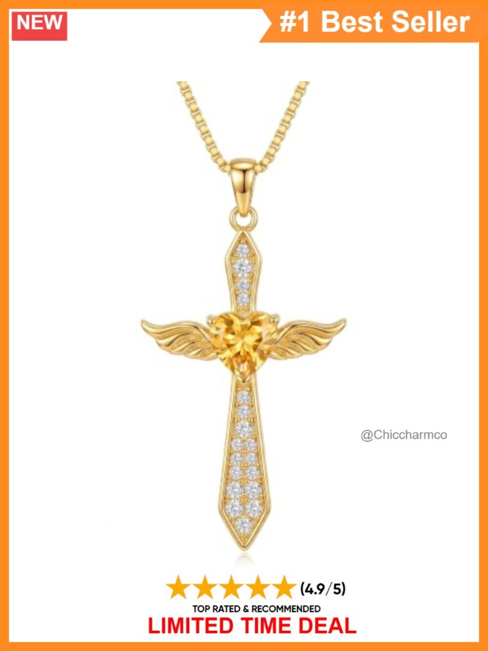14k Gold Plated Infinity Knot Birthstone Necklace Cubic Zirconia Pendant